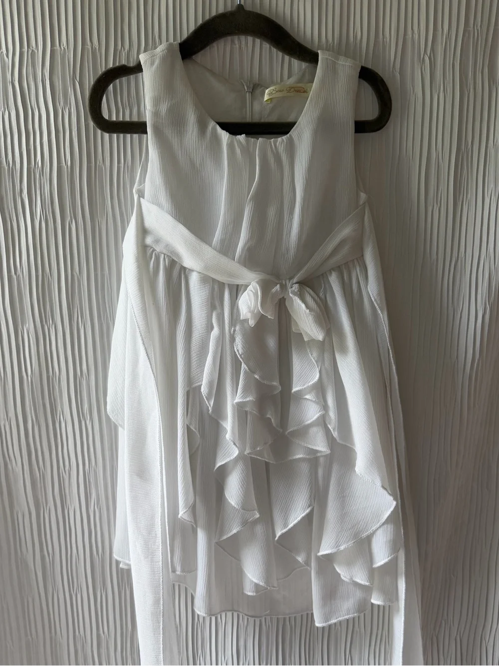 Bow Dream | Elegant Ruffle Chiffon Flower Girl Dress | 2 (2T)